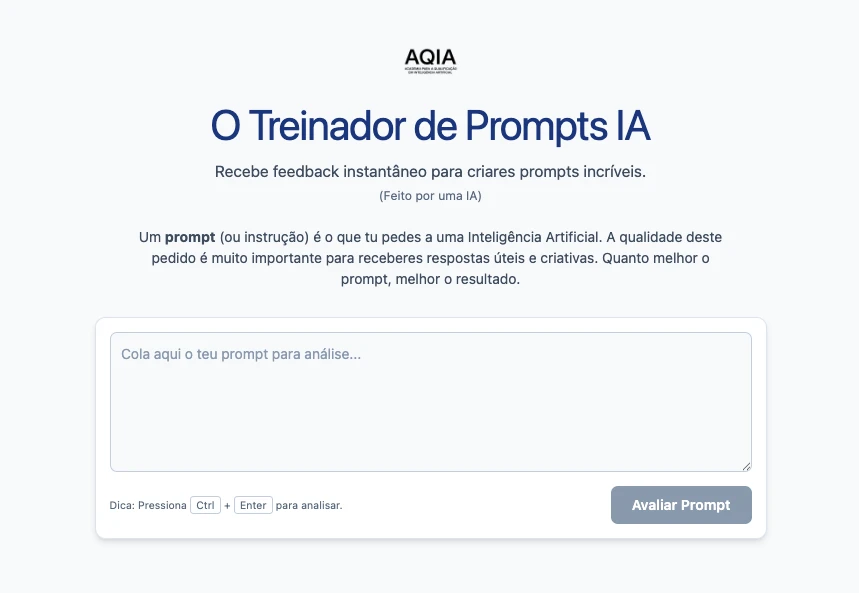 O Treinador de PROMPTs ferramenta para melhorar pedidos para IA